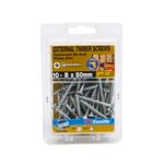 Zenith 10 - 8 x 50mm Galvanised Countersunk Rib Head Timber Screws - 50 Pack
