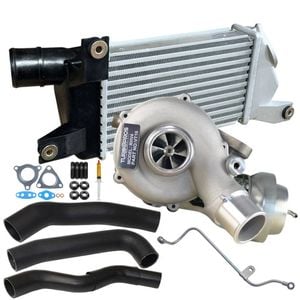 Upgrade Billet Turbo+50mm Intercooler & Hoses And Genuine Oil Feed Pipe For Mitsubishi Challenger 4D25 2.5L 2009 Onwards