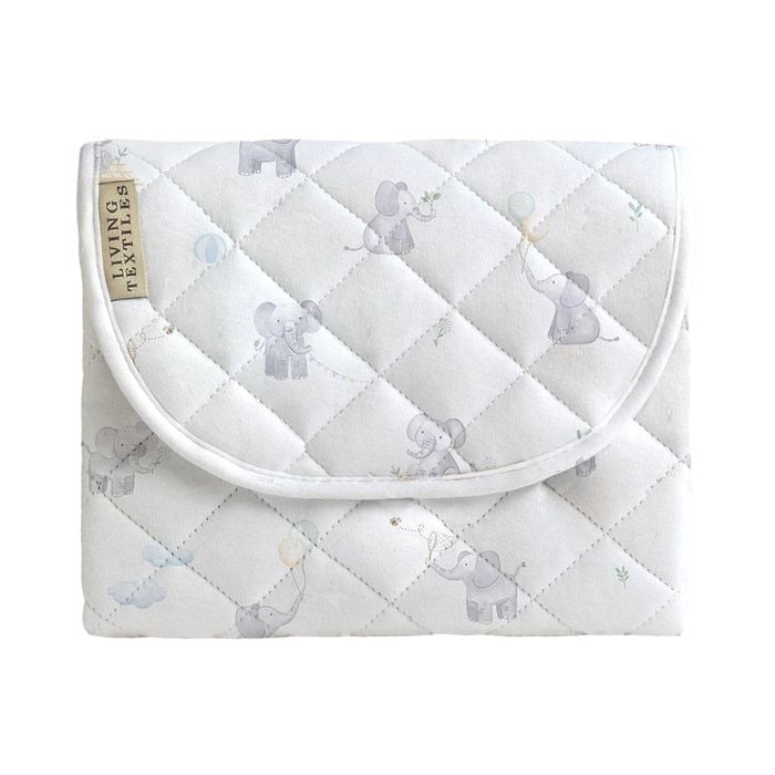 Living Textiles Waterproof Travel Change Mat - Elephant Playtime