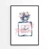 Pink Blue Colored Fashion Perfume Bottle Design Print 100% Australian Made 90x120cm (Poster)