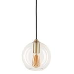 Brilliant Satin Brass DIY  Orb Glass Pendant Light
