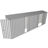 Build-a-Shed 0.8 x 6 x 2m Hinged Door Tunnel Shed with Double and Single Side Doors - Zinc
