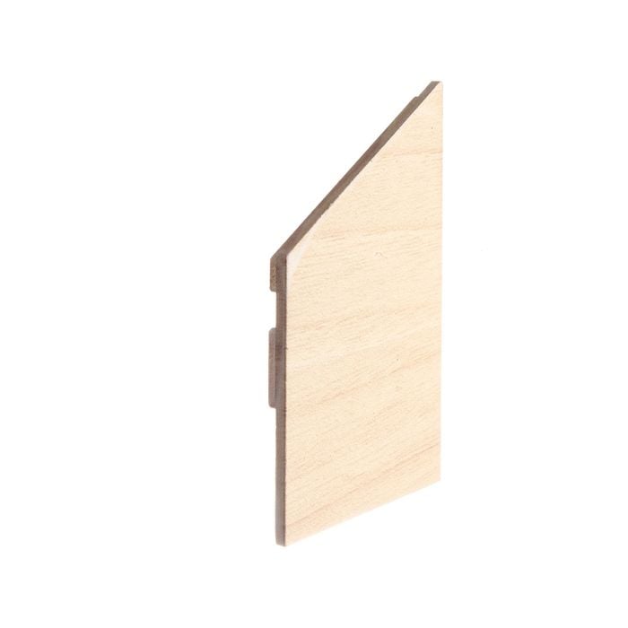 DECO 50 x 80mm Curly Birch Angle Left DecoBatten End Cap