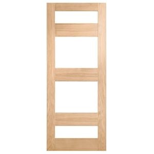 Corinthian Moda Clear Glass White Oak Internal Door AMODG13 - 920mm x 2340mm x 35mm
