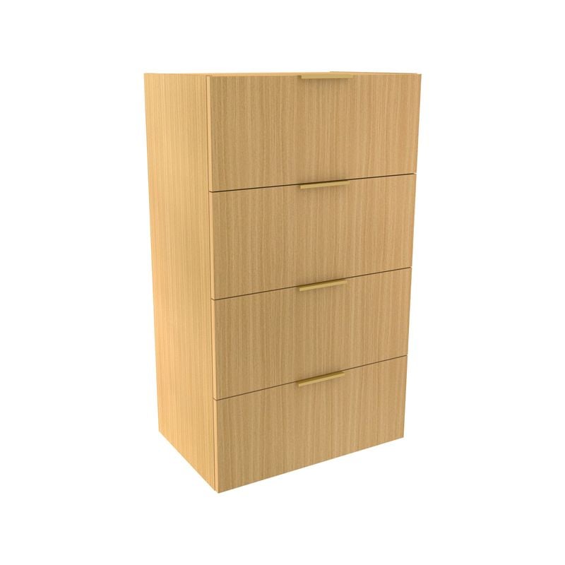 Lugna 1024 x 600 x 380mm Sand 4 Drawer Storage Cabinet
