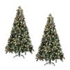 Tinseltown 2PCS LED Christmas Tree 6FT 1.8M Xmas Decorations w/ Ornaments 950 Tips