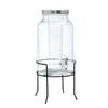 Lemon & Lime 5.5L Glass Drink Dispenser On Stand w/ Diffuser Insert