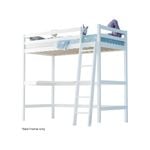 KINGSTON SLUMBER Wooden Kids Single Loft Bed Frame with Desk, White