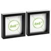 Nicola Spring Box Picture Glass Photo Frame, Standing & Hanging - For 6x6" (15x15cm) Photos - Pack Of 2