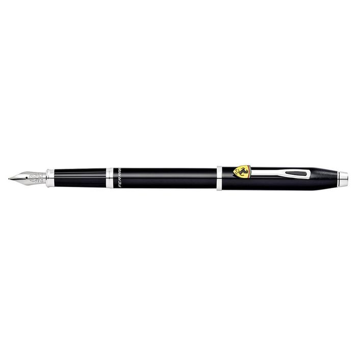 Cross Ferrari Century Ii Fountain Pen Writing Medium Nib Glossy Black Lacquer