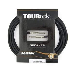 TourTek 0.35m Male Cable Connector For Speaker Audio System Black