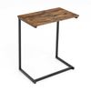 Costway C-shaped Bedside Table Vintage Sofa End Table Laptop Desk