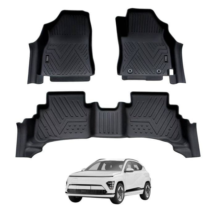 AUSGO Car Floor Mats for Hyundai Kona Petrol SX2 Series 2023-Onwards All-Weather Floor Liners