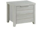 Bedside Table 2 drawers  Storage Table Night Stand MDF in White Ash