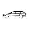 Ignite Laser BMW E39 Wagon Silhouette Metal Wall Art Rustic Metal 23.6inch/60cm