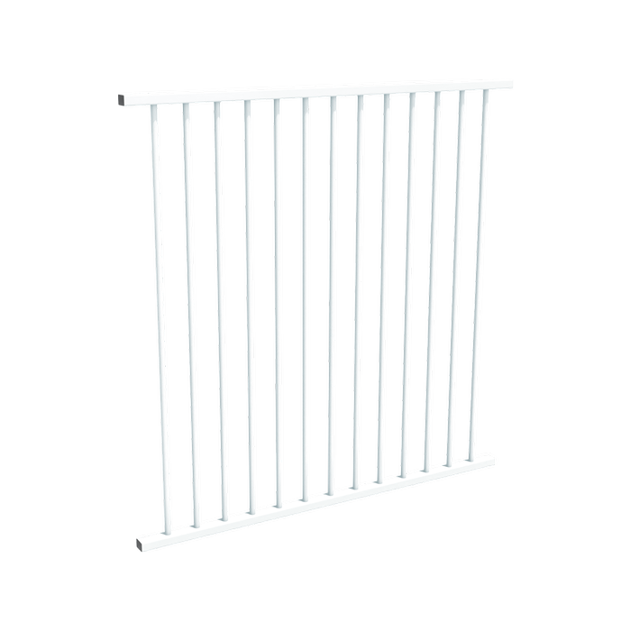 ProtectorAl 350 - 1200 x 1200mm Pearl White Aluminium Pool Fence Panel Flat Top
