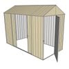 Build-a-Shed 1.5 x 3.0 x 2.3m Front Gable Single Hinged Narrow Shed with Double Sliding Doors - Cream
