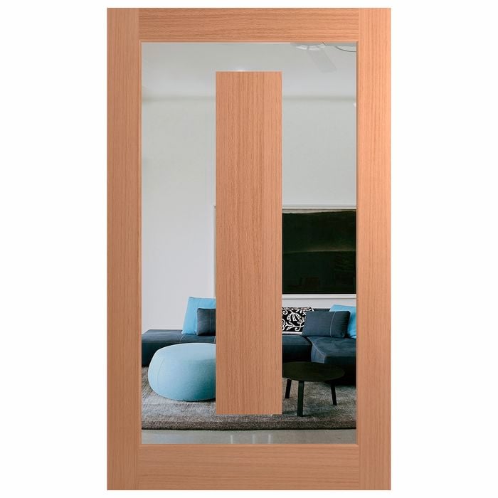 Hume 2340 x 1200 x 40mm Illusion SPM External Door XIL21 - Clear