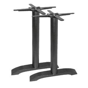 Bolero Cast Iron Twin Leg Table Base Black Pack Of 2 720h X 595l X 740wmm