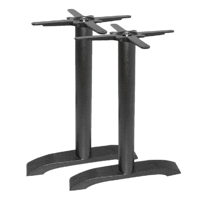 Bolero Cast Iron Twin Leg Table Base Black Pack Of 2 720h X 595l X 740wmm