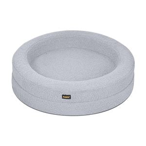 PaWz XXL Size Memory Foam Donut Dog Bed - Light Grey