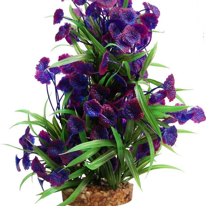 Aqua One Blue Centauria W/Gravel Base Plastic Plant - Large (28212)