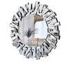 P&P Silver Large Round Wall Mirror for Living Room Decor