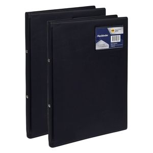 2x Marbig Pro Flexibinder 2 O-ring Binder A4 File Document Organiser 20mm Black