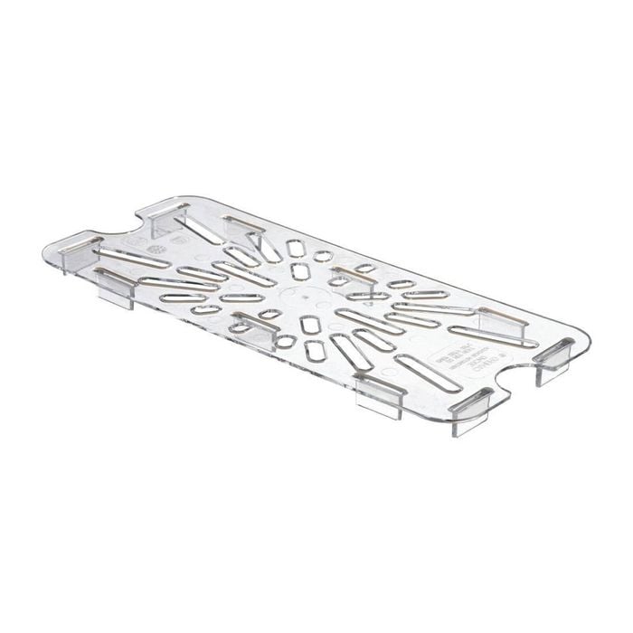 Cambro Gastronorm Drain Shelf Polycarbonate Clear 1/3 Size Commercial Kitchen Food Storage