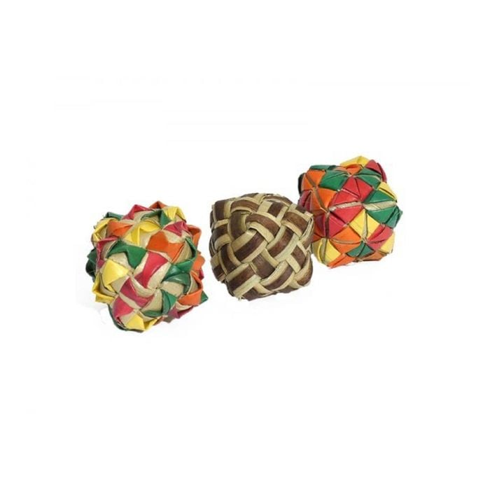 3pc Rosewood WR Woven Tumblers w/Coco Fibers Birds Chew Stimulating Pet Toy
