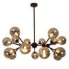 MODI 15 Light Smoke Glass Pendant