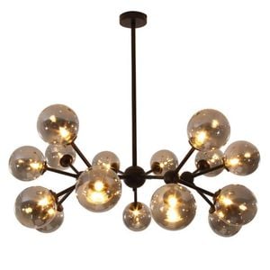 MODI 15 Light Smoke Glass Pendant