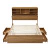Artiss King Single Bed Frame with Storage, 4 Drawers, USB Night Light Natural