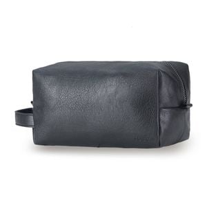 Tosca Vegan Leather Wetpack Travel Toiletries Bag Grooming Organiser Black