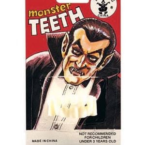 Monster Teeth Vampire Fangs Halloween Accessory for Kids, ONE-SIZE