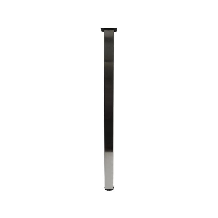 Adoored 40 x 40 x 710mm Brushed Nickel Adjustable Metal Furniture Leg