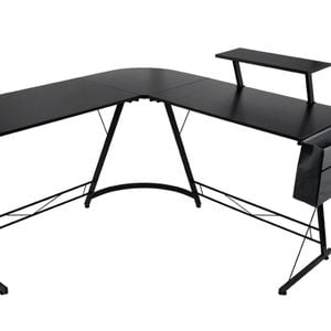 L Shaped Computer Gaming Desk Round Corner Workstation