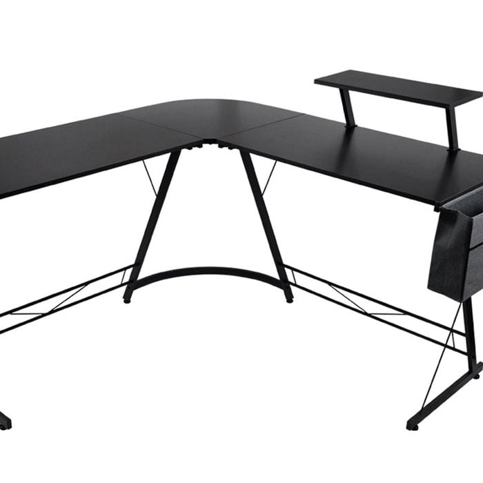 L Shaped Computer Gaming Desk Round Corner Workstation