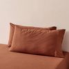 Dreamaker Jersey Luxe 100% Cotton King Pillowcase Twin Pack Rust