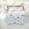3D Cartoon Elephant Blue Animal Quilt Cover Set Bedding Set Duvet Cover Pillowcases LXL