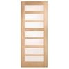 Corinthian Moda Translucent Glass White Oak Internal Door AMODG11 - 820mm x 2340mm x 35mm