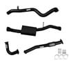 Ignite Exhausts Turbo Back For Nissan Gu Patrol 4.2l Leaf Spring Ute 3" No Dump Pipe With Muffler Black Aluminised Steel