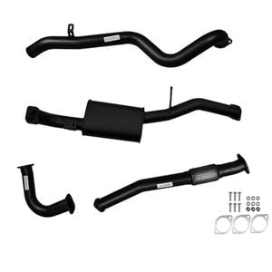 Ignite Exhausts Turbo Back For Nissan Gu Patrol 4.2l Leaf Spring Ute 3" No Dump Pipe With Muffler Black Aluminised Steel