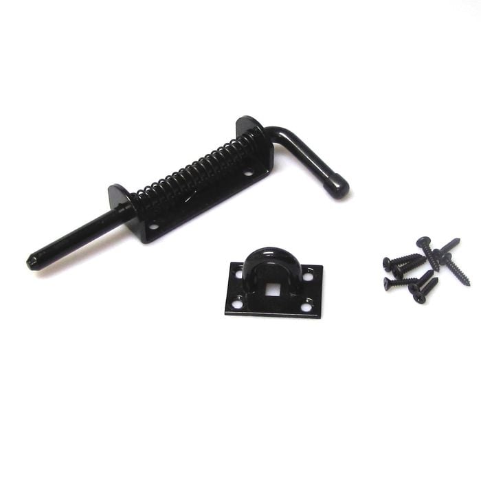 Gartner Gate Latch Slide Bolt With Spring Black