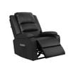 Oikiture Recliner Chair With Side Pocket Leather Black