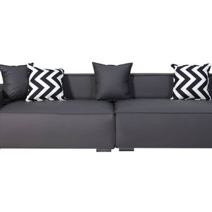 Loretta PU Leather Sofa - Grey
