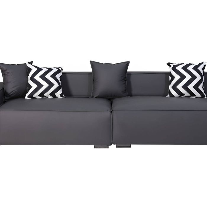 Loretta PU Leather Sofa - Grey