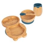 Tiny Dining 4pc Bamboo Penguin Baby Feeding Set with Suction Cup