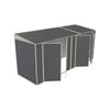 Build-a-Shed 1.5 x 4.5 x 2.0m Skillion Double Plus Double Hinged Side Doors Shed - Grey