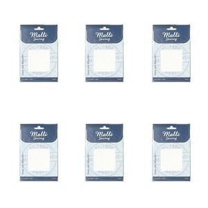 6pk Malli Sewing Black/white Asstd  Iron-on Mender Fabric Patch